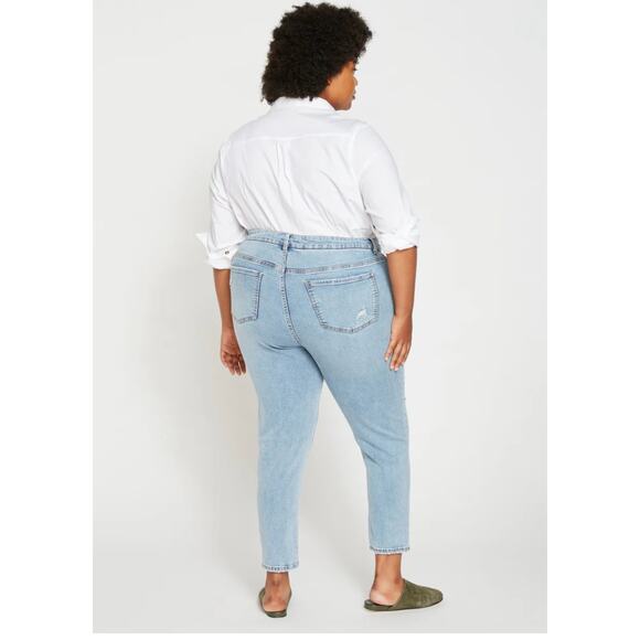 Universal Standard Seine High Rise Jeans 40 NWT 27" Inseam Light Wash Skinny - Picture 2 of 9